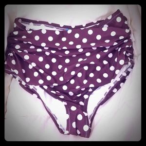 NWT Anthropologie Highwaisted Ruched Bikini Bottom